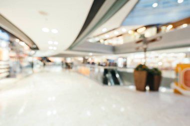 Arkaplan için mağaza içi soyut bulanıklık ve odaklanmış alışveriş merkezi