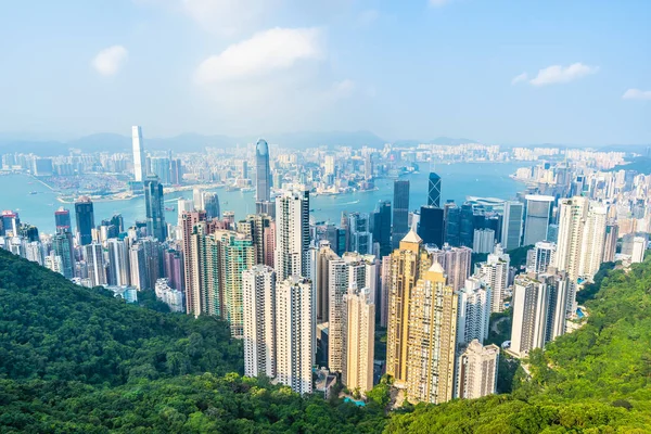 Bella Architettura Edificio Esterno Paesaggio Urbano Hong Kong Città Skyline — Foto Stock