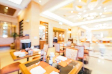 Soyut bulanıklık ve ufuk kahvaltı büfesi otel restoran ve kafe Cafe iç arka planı için