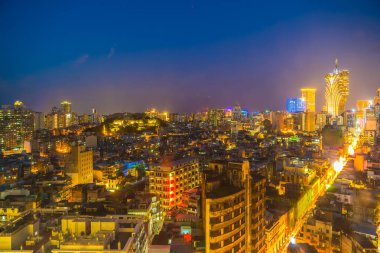 Bina Cityscape macau şehir manzarası geceleri güzel mimari