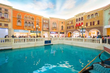 Macau, Çin - 8 Eylül 2018: Venedik m dönüm noktası olan