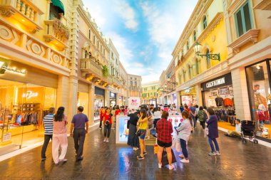 Macau, Çin - 8 Eylül 2018: Venedik m dönüm noktası olan