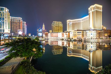 Venedik güzel mimari yapı ve diğer otel resort ve gece macau şehir casino