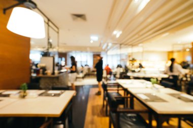 Soyut bulanıklık ve ufuk kahvaltı büfesi otel restoran ve kafe Cafe iç arka planı için