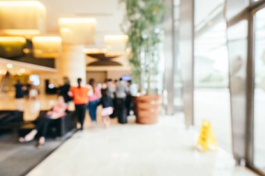 Soyut bulanıklık ve arka plan için otel lobisi.