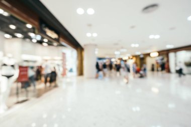 Arkaplan için mağaza içi soyut bulanıklık ve odaklanmış alışveriş merkezi