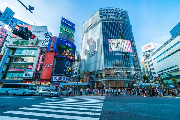 Tokio Japón Jul 2018 Intersección Cruce Shibuya Lugar Popular Emblemático —  Fotos de Stock