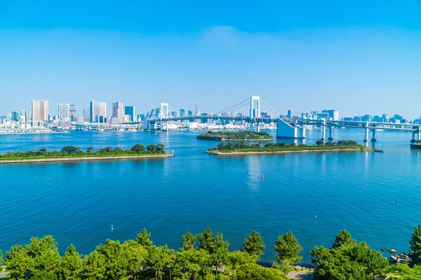 Vacker Arkitektur Byggnad Stadsbilden Tokyo Stad Med Regnbågsbron Japan — Stockfoto