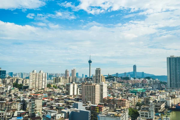 Bina Cityscape Macau Şehir Manzarası Içinde Güzel Mimari — Stok fotoğraf