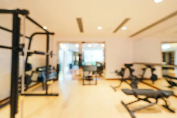 Abstract Blur Defocused Fitness Equipment Gym Room Interior Background — Stock Photo, Image