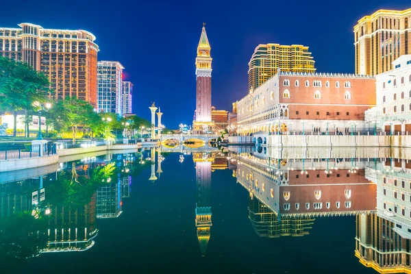 Hermoso Edificio Arquitectura Veneciano Otro Complejo Hotelero Casino Ciudad Macao —  Fotos de Stock