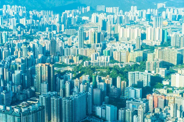 Gyönyörű Építészet Épület Külső Városkép Hong Kong Város Városkép Kék — Stock Fotó