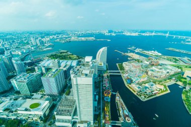 Güzel dış yapı ve Mimarlık Yokohama şehir manzarası Japonya