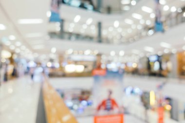 Arkaplan için mağaza içi soyut bulanıklık ve odaklanmış alışveriş merkezi