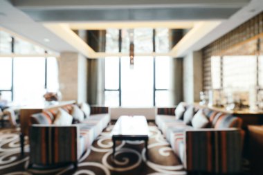 Soyut bulanıklık ve ufuk otel lobi lounge iç arka planı için