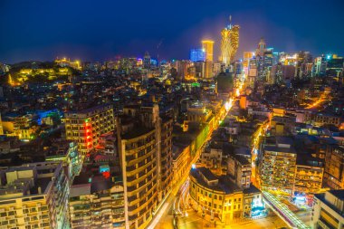 Bina Cityscape macau şehir manzarası geceleri güzel mimari