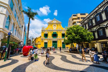 Çin, Makao - dominics macau şehirde kilise st ile bina 6 Eylül 2018 - güzel eski mimari