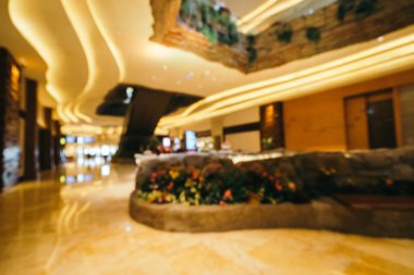 Soyut bulanıklık ve arka plan için otel lobisi.