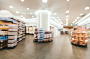 Soyut bulanıklık ve arka plan için alışveriş mağazası süpermarkette defocused