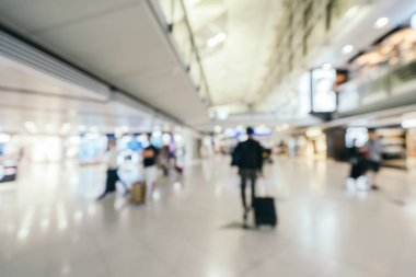 Soyut bulanıklık ve arka plan için Havaalanı terminal iç defocused