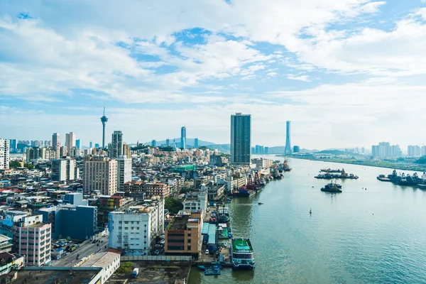 Bela Arquitetura Edifício Paisagem Urbana Horizonte Cidade Macau — Fotografia de Stock