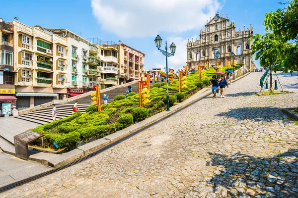 China Macau Setembro 2018 Edifício Arquitetura Antiga Bonita Com Ruína — Fotografia de Stock