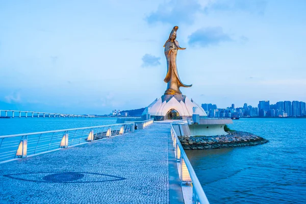 Bela Estátua Kun Iam Marco Cidade Macau — Fotografia de Stock