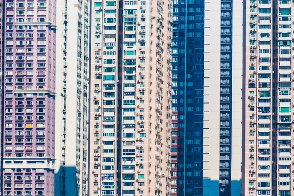 Belo Edifício Arquitetura Com Padrão Hong Kong Pessoas Residenciais Cidade — Fotografia de Stock