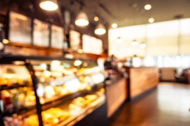 Soyut bulanıklık ve ufuk kafe ve Restoran iç arka planı için