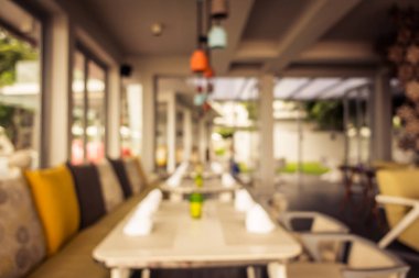 Soyut bulanıklık ve ufuk restoran ve kafe iç arka planı için