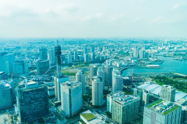 Güzel dış yapı ve Mimarlık Yokohama şehir manzarası Japonya