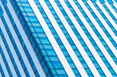 Güzel dış ofis binası ve mimari pencere desenli