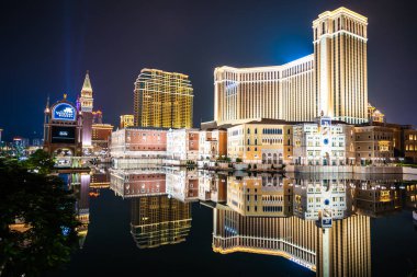Venedik güzel mimari yapı ve diğer otel resort ve gece macau şehir casino
