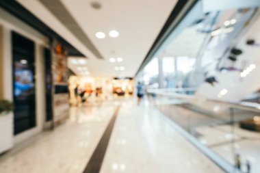 Arkaplan için mağaza içi soyut bulanıklık ve odaklanmış alışveriş merkezi