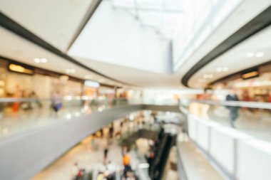 Arkaplan için mağaza içi soyut bulanıklık ve odaklanmış alışveriş merkezi