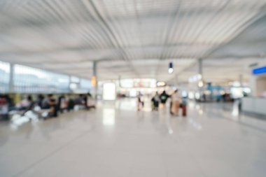Soyut bulanıklık ve arka plan için Havaalanı terminal iç defocused