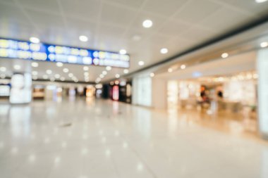 Soyut bulanıklık ve arka plan için Havaalanı terminal iç defocused