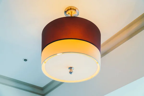 Krásné Stropní Světlo Lampy Dekorace Interiér Hotelu Ložnice — Stock fotografie