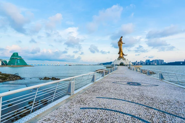 Krásné Kun Iam Socha Mezník Městě Macao — Stock fotografie