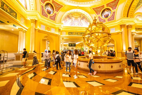 China Macau September 2018 Beautiful Luxury Hotel Resort Casino Game — Stock Photo, Image
