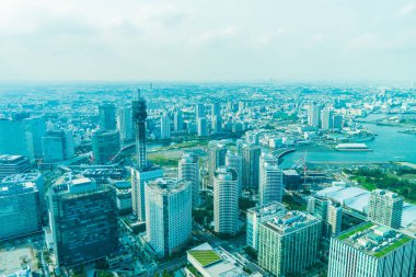 Güzel dış yapı ve Mimarlık Yokohama şehir manzarası Japonya