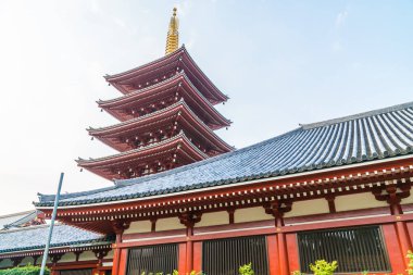 Güzel mimari Sensoji Tapınağı inşa ünlü ziyaret asakusa alan tokyo Japonya için yerdir
