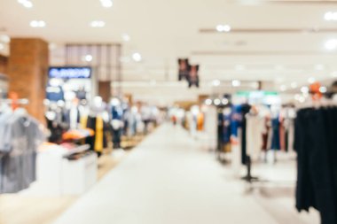 Arkaplan için mağaza içi soyut bulanıklık ve odaklanmış alışveriş merkezi