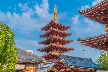 Güzel mimari Sensoji Tapınağı inşa ünlü ziyaret asakusa alan tokyo Japonya için yerdir