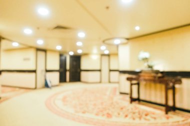Soyut bulanıklık ve ufuk otel lobi lounge iç arka planı için