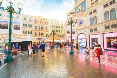 Macau, Çin - 8 Eylül 2018: Venedik m dönüm noktası olan