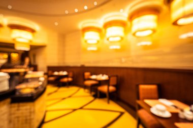 Soyut bulanıklık ve ufuk kahvaltı büfesi otel restoran ve kafe Cafe iç arka planı için