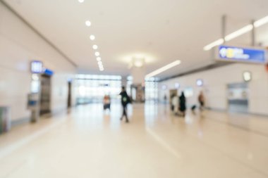 Soyut bulanıklık ve arka plan için Havaalanı terminal iç defocused