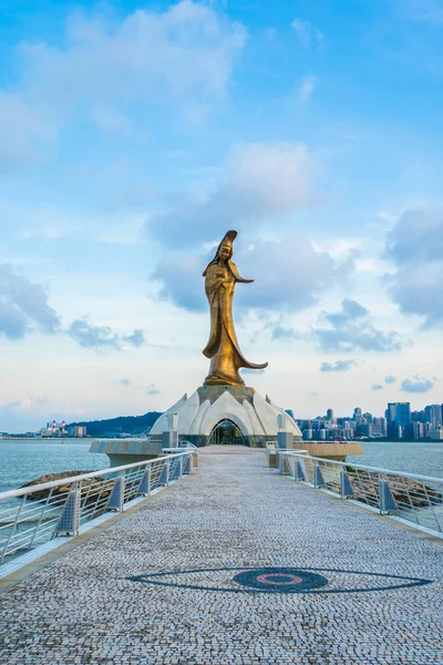 Mooie Kun Iam Standbeeld Landmark Stad Macau — Stockfoto