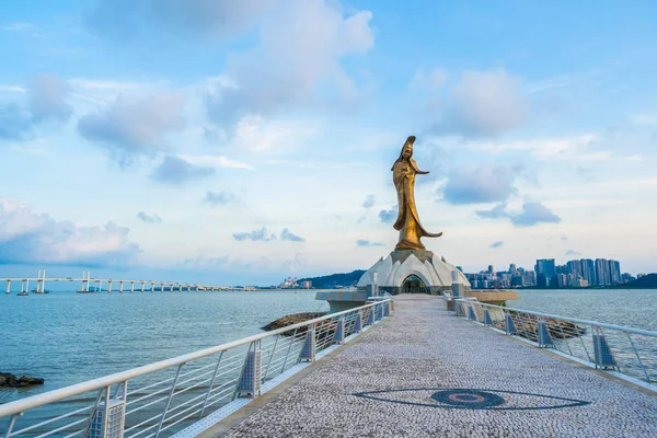 Bella Statua Kun Iam Punto Riferimento Nella Città Macao — Foto Stock